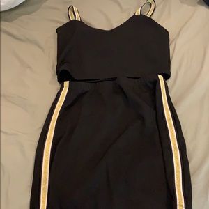 Black and gold two piece skirt and top